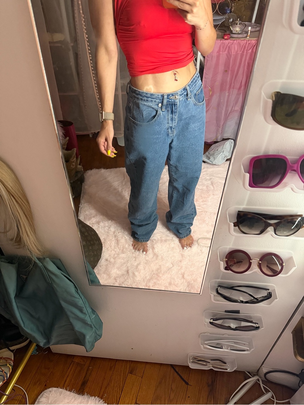 White Fox straight leg jeans